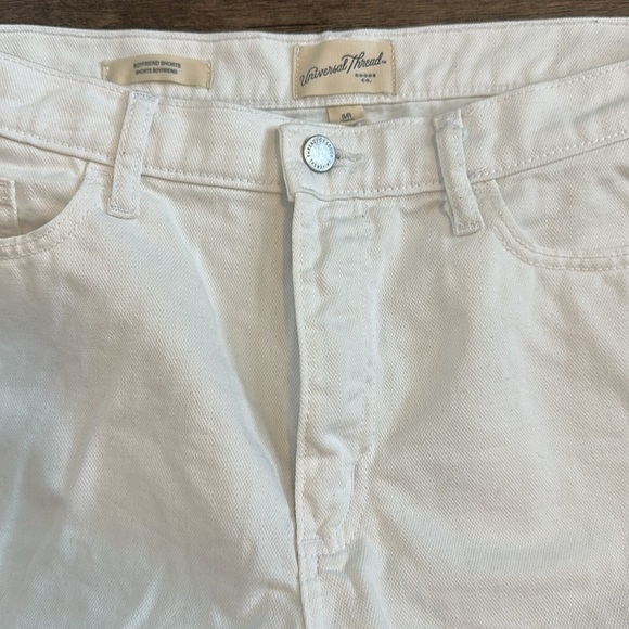 Women's White Denim Shorts - Picture 2 of 4